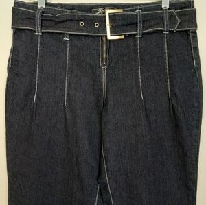 Destiny platinum jeans size 14 Jr Teen with zipper 70s style  Belt with …